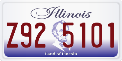 IL license plate Z925101
