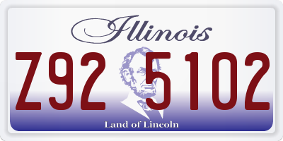 IL license plate Z925102