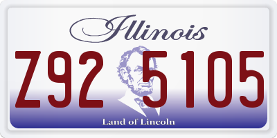 IL license plate Z925105