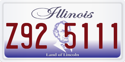 IL license plate Z925111