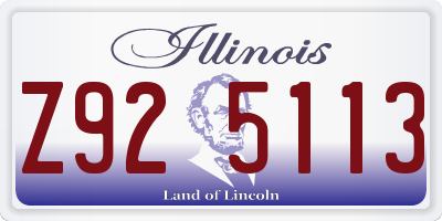 IL license plate Z925113