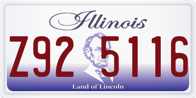 IL license plate Z925116