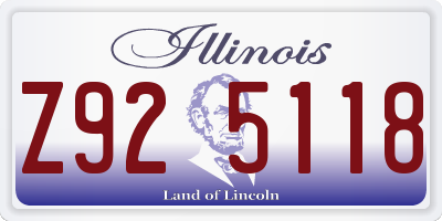 IL license plate Z925118