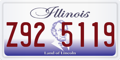 IL license plate Z925119