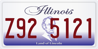 IL license plate Z925121