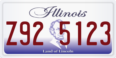 IL license plate Z925123