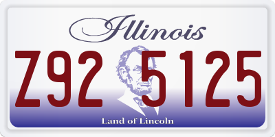 IL license plate Z925125