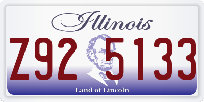 IL license plate Z925133