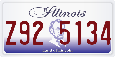 IL license plate Z925134