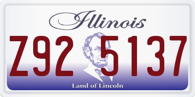 IL license plate Z925137