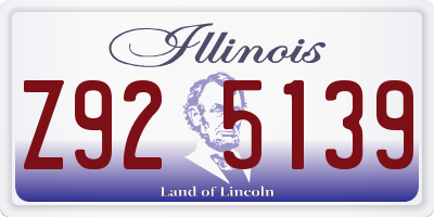 IL license plate Z925139