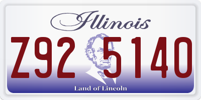 IL license plate Z925140