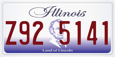 IL license plate Z925141