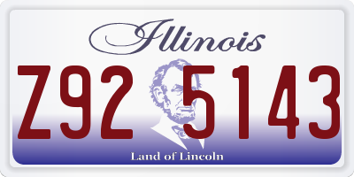IL license plate Z925143