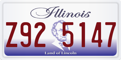 IL license plate Z925147