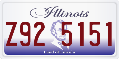 IL license plate Z925151