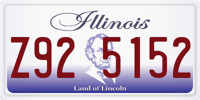 IL license plate Z925152