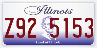 IL license plate Z925153