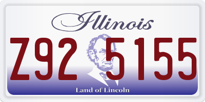 IL license plate Z925155