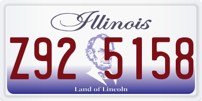 IL license plate Z925158