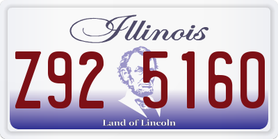 IL license plate Z925160