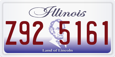IL license plate Z925161