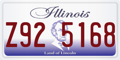 IL license plate Z925168
