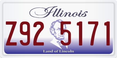 IL license plate Z925171