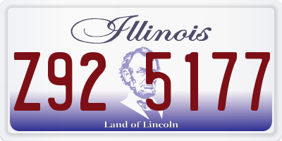 IL license plate Z925177
