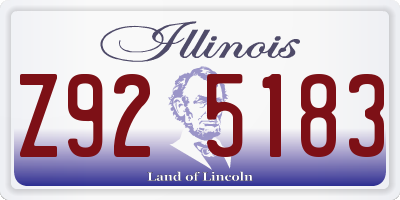 IL license plate Z925183