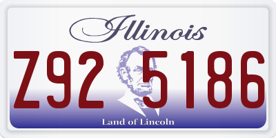 IL license plate Z925186