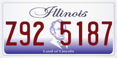 IL license plate Z925187