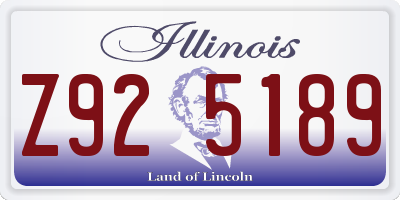 IL license plate Z925189