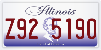 IL license plate Z925190