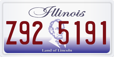IL license plate Z925191