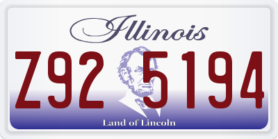 IL license plate Z925194