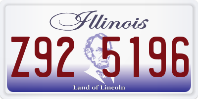 IL license plate Z925196