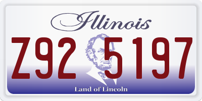 IL license plate Z925197