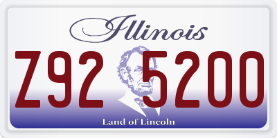 IL license plate Z925200