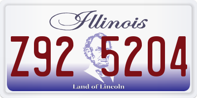 IL license plate Z925204