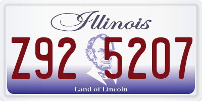 IL license plate Z925207