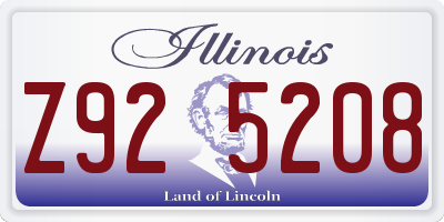 IL license plate Z925208