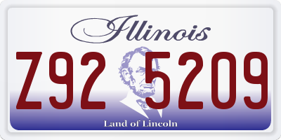 IL license plate Z925209