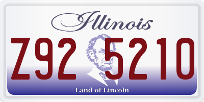 IL license plate Z925210