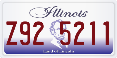 IL license plate Z925211