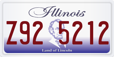 IL license plate Z925212