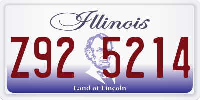 IL license plate Z925214