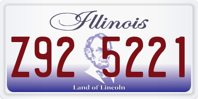 IL license plate Z925221