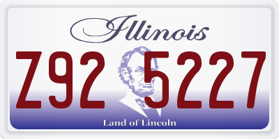 IL license plate Z925227