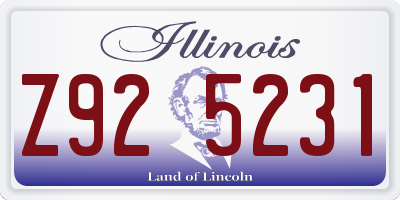IL license plate Z925231